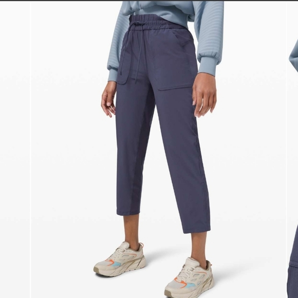 Lululemon Beyond the Studio Crop Pants. Cadet Blue. Size 4. 25" Inseam. - Picture 1 of 15